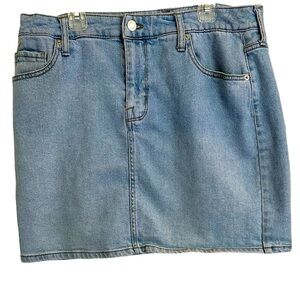 Massimo light wash denim mini skirt women 14